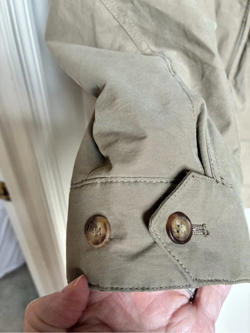 Jos. A. Bank Lightweight Hooded Jacket in Khaki
